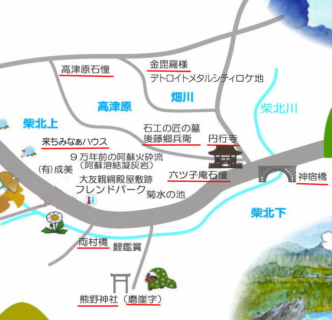 長谷東部地区案内マップ